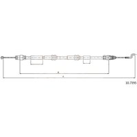 Telco Handbrake Cable - Rear | 10.7395 | GSF Car Parts