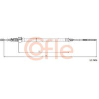 Telco Handbrake Cable for Volkswagen Golf - Rear | 10.7406 | GSF Car Parts