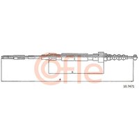 Telco Handbrake Cable for Volkswagen Jetta - Rear | 10.7471 | GSF Car Parts