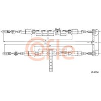 Telco Handbrake Cable for Saab 900 - Rear | 10.8594 | GSF Car Parts