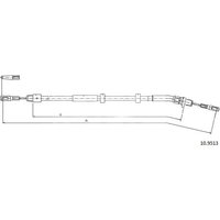 Telco Mercedes-Benz M-Class Handbrake Cable - Right Hand | 10.9513 | GSF Car Parts