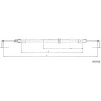 Telco Mercedes-Benz Gl Handbrake Cable - Rear | 10.9515 | GSF Car Parts