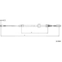 Telco Handbrake Cable for Mercedes-Benz Sprinter - Front | 10.9884 | GSF Car Parts
