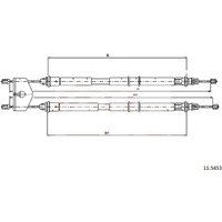 Telco Ford Fiesta Handbrake Cable - Rear | 11.5453 | GSF Car Parts