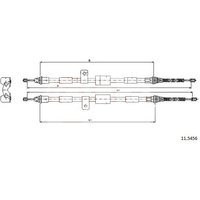 Telco Ford Courier Handbrake Cable - Rear | 11.5456 | GSF Car Parts