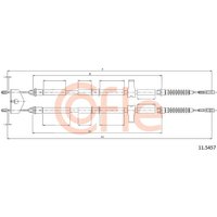 Telco Handbrake Cable - Rear | 11.5457 | GSF Car Parts