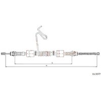 Telco Handbrake Cable for Ford Transit - Left Hand | 11.5577 | GSF Car Parts