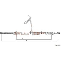 Telco Handbrake Cable for Ford Transit - Right Hand | 11.5578 | GSF Car Parts