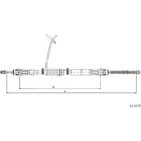 Telco Ford Transit Handbrake Cable - Left Hand | 11.5579 | GSF Car Parts