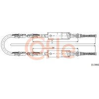 Telco Ford Transit Handbrake Cable - Rear | 11.5662 | GSF Car Parts