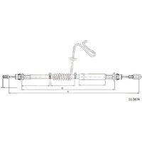 Telco Handbrake Cable for Ford Transit - Right Hand | 11.5674 | GSF Car Parts