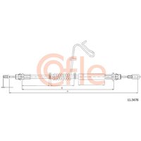 Telco Ford Transit Handbrake Cable - Right Hand | 11.5678 | GSF Car Parts