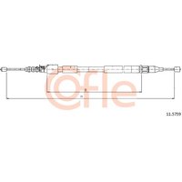 Telco Handbrake Cable for Vauxhall And Opel Combo - Left Hand | 11.5759 | GSF Car Parts