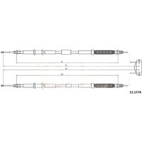 Telco Handbrake Cable for Vauxhall And Opel Corsa - Rear | 11.5774 | GSF Car Parts