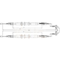 Telco Chevrolet Corsa Handbrake Cable - Rear | 11.5857 | GSF Car Parts