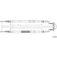 Telco Vauxhall And Opel Astravan Handbrake Cable - Rear | 11.5862 | GSF Car Parts