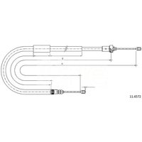 Telco Handbrake Cable for Renault Modus - Left Hand | 11.6572 | GSF Car Parts