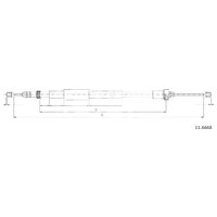 Telco Renault Modus Handbrake Cable - Right Hand | 11.6668 | GSF Car Parts