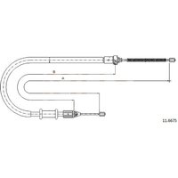 Telco Handbrake Cable for Renault Kangoo - Left Hand | 11.6675 | GSF Car Parts