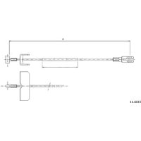 Telco Vauxhall And Opel Sintra Handbrake Cable - Centre | 11.6815 | GSF Car Parts