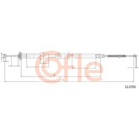 Telco Handbrake Cable for Fiat Panda - Left Hand | 12.0702 | GSF Car Parts