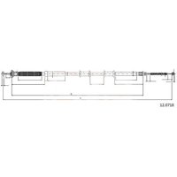 Telco Handbrake Cable for Fiat Grande Punto - Right Hand | 12.0718 | GSF Car Parts