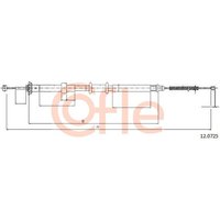 Telco Fiat 500 C Handbrake Cable - Left Hand | 12.0725 | GSF Car Parts