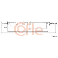 Telco Fiat 500 C Handbrake Cable - Right Hand | 12.0726 | GSF Car Parts