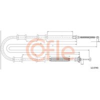 Telco Handbrake Cable for Fiat Doblo - Rear | 12.0745 | GSF Car Parts