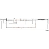 Telco Handbrake Cable for Ford Ka - Left Hand | 12.0765 | GSF Car Parts