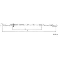 Telco Iveco Daily Handbrake Cable - Rear | 12.3722 | GSF Car Parts