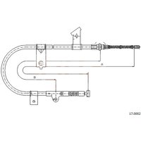 Telco Handbrake Cable for Nissan Micra - Left Hand | 17.0002 | GSF Car Parts