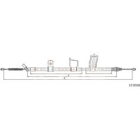 Telco Nissan Qashqai Handbrake Cable - Right Hand | 17.0326 | GSF Car Parts