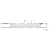 Telco Nissan Qashqai Handbrake Cable - Left Hand | 17.0327 | GSF Car Parts