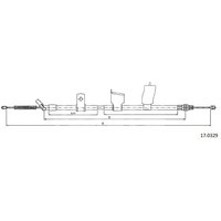 Telco Nissan X-Trail Handbrake Cable - Left Hand | 17.0329 | GSF Car Parts