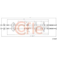 Telco Handbrake Cable for Mazda 6 - Rear | 17.0587 | GSF Car Parts