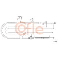 Telco Handbrake Cable for Toyota Yaris - Left Hand | 17.1076 | GSF Car Parts
