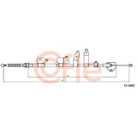 Telco Handbrake Cable for Toyota Auris - Right Hand | 17.1092 | GSF Car Parts