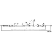 Telco Handbrake Cable for Toyota Auris - Left Hand | 17.1096 | GSF Car Parts