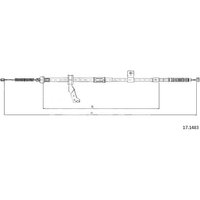 Telco Handbrake Cable for Toyota Avensis - Right Hand | 17.1483 | GSF Car Parts