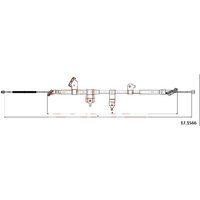Telco Handbrake Cable for Toyota Rav 4 - Left Hand | 17.1566 | GSF Car Parts