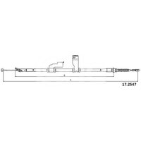 Telco Handbrake Cable for Hyundai I10 - Right Hand | 17.2547 | GSF Car Parts
