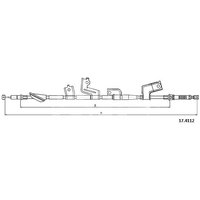 Telco Handbrake Cable for Honda Civic - Right Hand | 17.4112 | GSF Car Parts