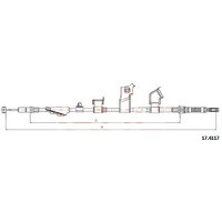 Telco Handbrake Cable for Honda Civic - Rear Left Hand | 17.4117 | GSF Car Parts