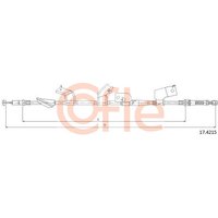 Telco Honda Civic Handbrake Cable - Left Hand | 17.4215 | GSF Car Parts