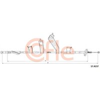 Telco Honda Cr-V Handbrake Cable - Rear Left Hand | 17.4237 | GSF Car Parts