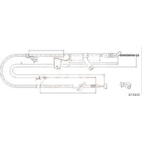 Telco Handbrake Cable for Suzuki Swift - Left Hand | 17.5133 | GSF Car Parts