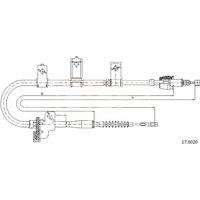 Telco Kia Picanto Handbrake Cable - Right Hand | 17.6020 | GSF Car Parts