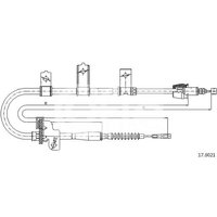 Telco Handbrake Cable for Kia Picanto - Left Hand | 17.6021 | GSF Car Parts