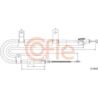 Telco Handbrake Cable for Kia Picanto - Left Hand | 17.6022 | GSF Car Parts